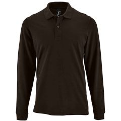 SOLS Perfect Long Sleeve Piqué Polo Shirt black