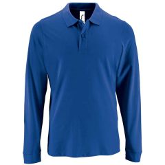 SOLS Perfect Long Sleeve Piqué Polo Shirt royal blue