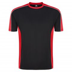 ORN AVOCET WICKING TWO TONE T-SHIRT BLACK/RED