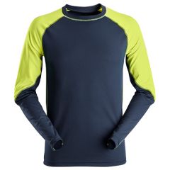 SNICKERS NEON LONG SLEEVE T-SHIRT NAVY/YELLOW