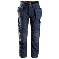 SNICKERS ALLROUNDWORK TROUSERS HOLSTER POCKETS NAVY SHORT LEG