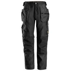 SNICKERS CANVAS + STRETCH  BLACK HOLSTER TROUSER TALL LEG