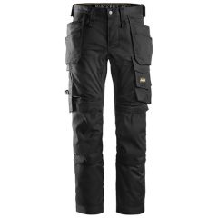 SNICKERS ALLROUNDWORK STRETCH HOLSTER POCKET TROUSER  BLACK EXTRA TALL LEG