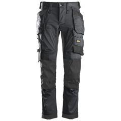SNICKERS ALLROUNDWORK STRETCH HOLSTER POCKET TROUSER STEEL GREY/BLACK EXTRA TALL LEG