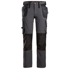 SNICKERS FULL STRETCH HOLSTER TROUSER STEEL GREY/BLACK TALL LEG