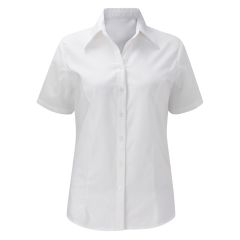 Orbit Ladies Oxford Short Sleeved Blouse White