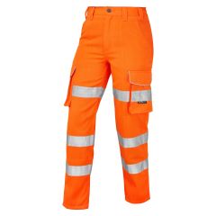 LEO PENNYMOOR ISO 20471 Class 2 Women's Poly/Cotton Cargo Trouser Orange Short Leg