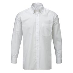 Orbit Mens Oxford Long Sleeved Shirt White