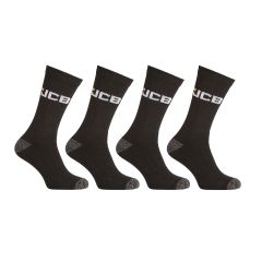JCB 4 Pack of Black Work Socks