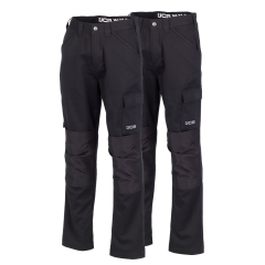 JCB Essential Black Cargo Trousers - Twin Pack 