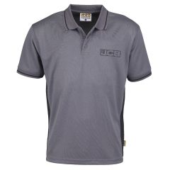 JCB Trade Grey/Black Performance Polo Shirt