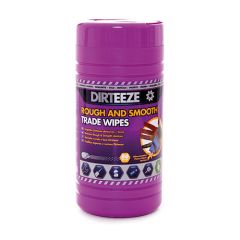 Dirteeze Rough & Smooth Wipes (80 per tub) Case of 8
