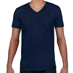 Gildan SoftStyle® Navy V Neck T-Shirt