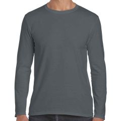 Gildan SoftStyle® Charcoal Long Sleeve T-Shirt