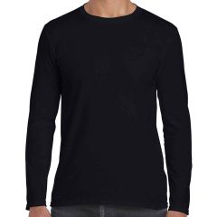 Gildan SoftStyle® Black Long Sleeve T-Shirt