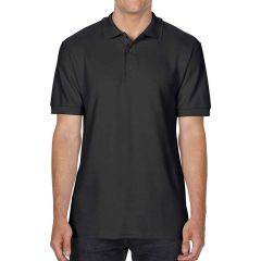 Gildan Premium Cotton® Double Piqué Black Polo Shirt