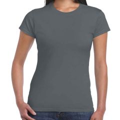 Gildan SoftStyle® Ladies Fitted Charcoal Ringspun T-Shirt