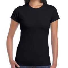 Gildan SoftStyle® Ladies Fitted Black Ringspun T-Shirt