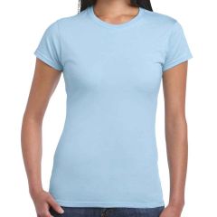 Gildan SoftStyle® Ladies Fitted Light Blue Ringspun T-Shirt