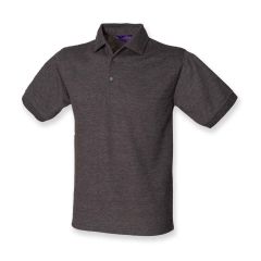 Henbury Heavy Poly/Cotton Piqué Polo Shirt Charcoal