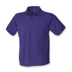 Henbury Heavy Poly/Cotton Piqué Polo Purple