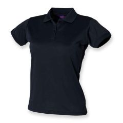 Henbury Ladies Coolplus® Wicking Piqué Polo Shirt Navy