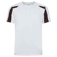 AWDis Cool Contrast Wicking T-Shirt Arctic White / Jet Black