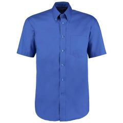 Kustom Kit Short Sleeved Oxford Shirt Royal Blue