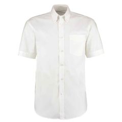 Kustom Kit Short Sleeved Oxford Shirt White
