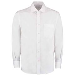 Kustom Kit Premium Long Sleeve Classic Fit Non-Iron Shirt White