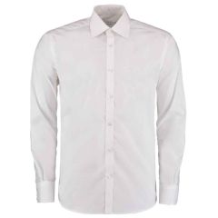 Kustom Kit Long Sleeve Slim Fit Business Shirt White