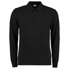 Kustom Kit Long Sleeve Poly/Cotton Piqué Polo Shirt Black