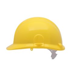 Centurion 1100 Classic Full Peak Non Vented Yellow Helmet with Brushed Nylon Sweatband