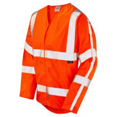 LEO MESHAW ISO 20471 Class 3 LFS Anti-Static Sleeved Waistcoat Orange