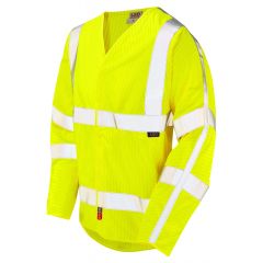 LEO MESHAW ISO 20471 Class 3 LFS Anti-Static Sleeved Waistcoat Yellow