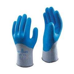 Showa 305 Latex Coated gloves Grey/Blue