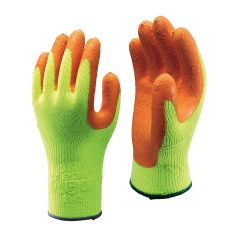 Showa 317 Hi-Vis Latex Grip Gloves Yellow/Orange 