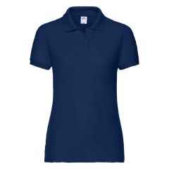Fruit of the Loom Lady Fit Navy Piqué Polo Shirt