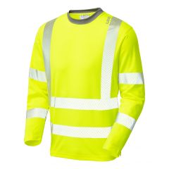 LEO CAPSTONE ISO 20471 Class 3 Coolviz Plus Sleeved T-Shirt Yellow