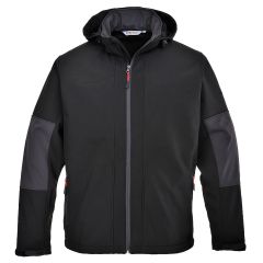 PORTWEST SOFT SHELL WITH HOOD BLACK