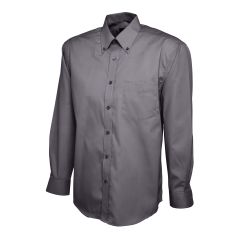 PINPOINT OXFORD SHIRT LONG SLEEVE CHARCOAL