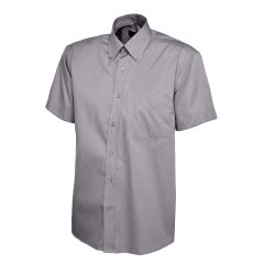 PINPOINT OXFORD SHIRT SHORT SLEEVE CHARCOAL
