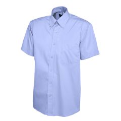 PINPOINT OXFORD SHIRT SHORT SLEEVE MID BLUE