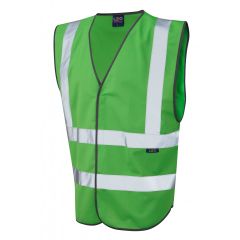 LEO PILTON Single Colour Reflective Waistcoat (Non ISO 20471) Green