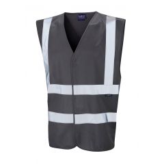 LEO PILTON Single Colour Reflective Waistcoat (Non ISO 20471) Grey