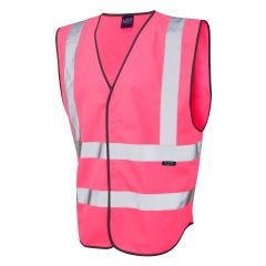 LEO PILTON Single Colour Reflective Waistcoat (Non ISO 20471) Pink