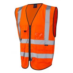 LEO LYNTON ISO 20471 Class 2* Superior Waistcoat Orange